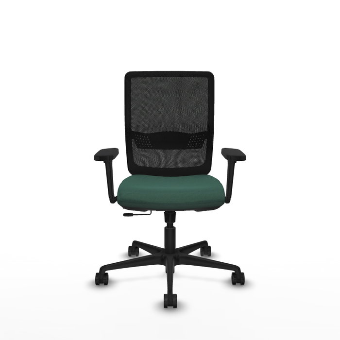 PIQUERAS Y CRESPO Silla de oficina Haches Verde botella con brazos 3D PIQUERAS Y CRESPO Silla de oficina Haches Verde botella con brazos 3D
