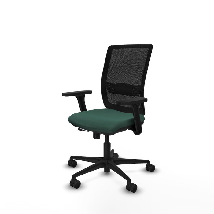 PIQUERAS Y CRESPO Silla de oficina Haches Verde botella con brazos 3D PIQUERAS Y CRESPO Silla de oficina Haches Verde botella con brazos 3D