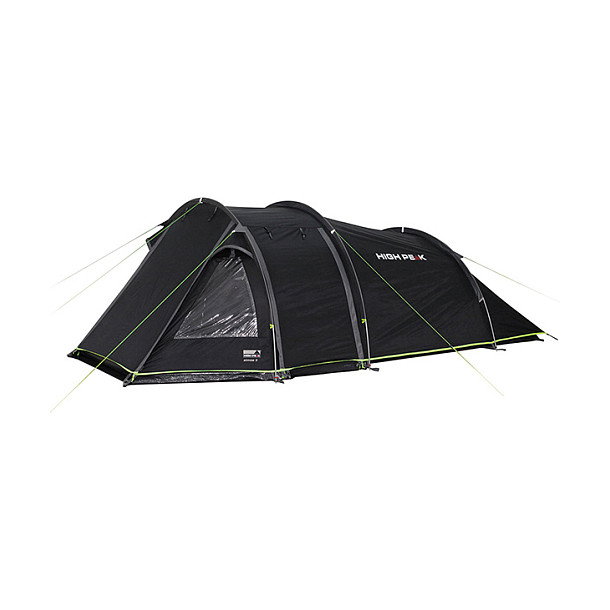 High Peak Atmos 3 Tienda de Campaña Iglú para 3 Personas, 2 Puertas, Color Negro y Verde, 1800 * 3900 * 1200 mm