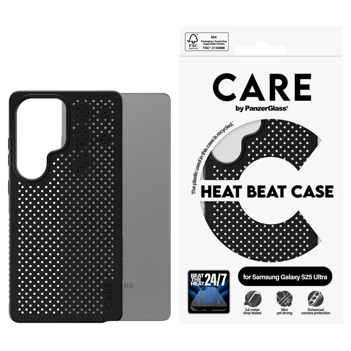 PanzerGlass CARE™ Heat Beat para Samsung Galaxy S25 Ultra, Negro PanzerGlass CARE™ Heat Beat para Samsung Galaxy S25 Ultra, Negro