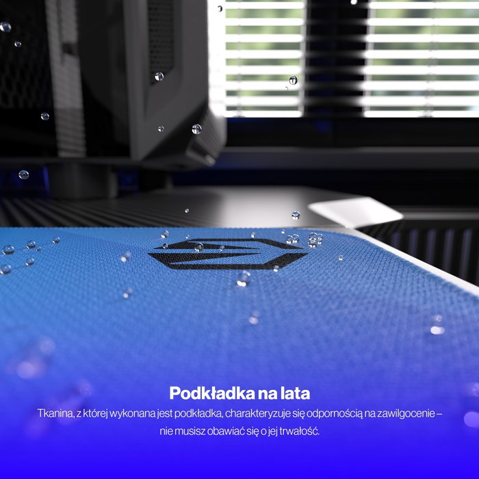 Endorfy Crystal Blue XL Alfombrilla de ratón azul y púrpura