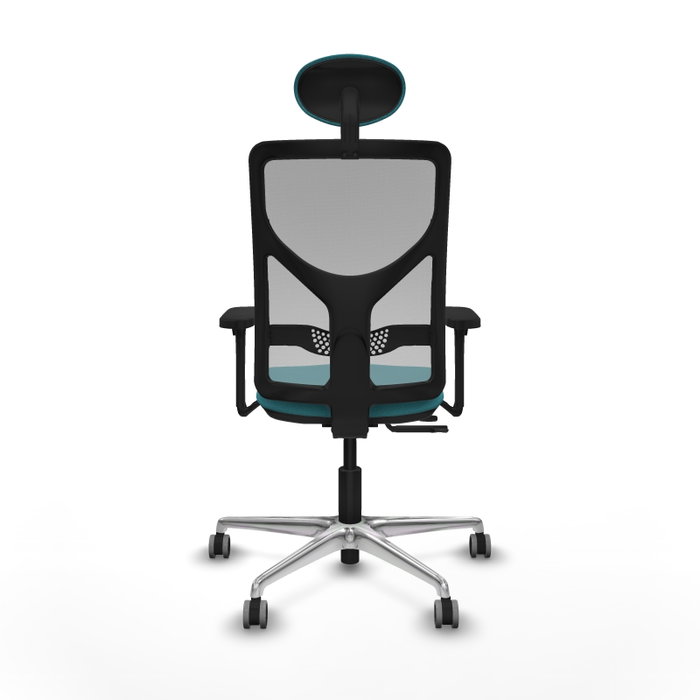 PIQUERAS Y CRESPO Silla de oficina Motilla Turquesa y Gris con Mecanismo Sincro/Traslack PIQUERAS Y CRESPO Silla de oficina Motilla Turquesa y Gris con Mecanismo Sincro/Traslack
