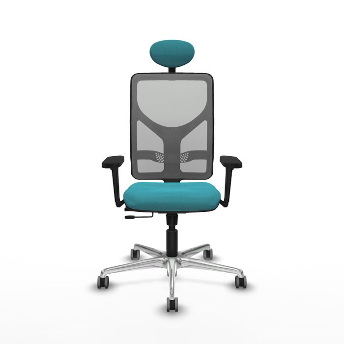 PIQUERAS Y CRESPO Silla de oficina Motilla Turquesa y Gris con Mecanismo Sincro/Traslack PIQUERAS Y CRESPO Silla de oficina Motilla Turquesa y Gris con Mecanismo Sincro/Traslack