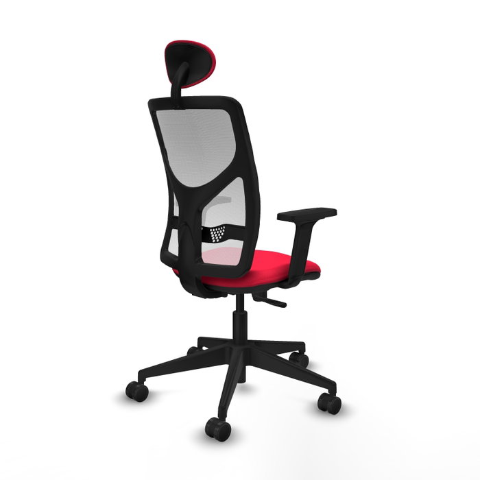 PIQUERAS Y CRESPO Silla de oficina Motilla con mecanismo Sincro Rojo/Blanco PIQUERAS Y CRESPO Silla de oficina Motilla con mecanismo Sincro Rojo/Blanco