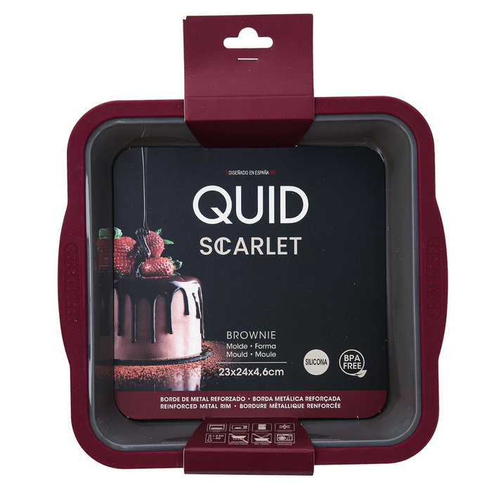 Molde Cuadrado Silicona Reforzado Scarlet Quid 22,8x24,1x4,6 cm (12 Unidades)