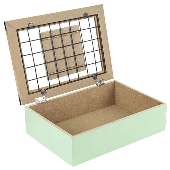 Home Deco Factory Caja Bolsitas Té Little Market Colección Rejilla 24x16,5x7 cm