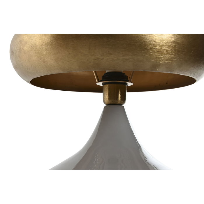 DKD Home Decor Lámpara de Sobremesa de Metal Gris DKD Home Decor Lámpara de Sobremesa de Metal Gris