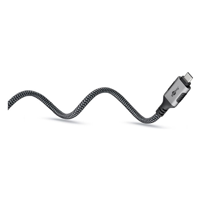 Goobay Cable Ethernet USB-C 3.2 Gen 1 a RJ45 Gigabit Cat6 F/UTP de 3 Metros Negro y Plata - Referencia 70699