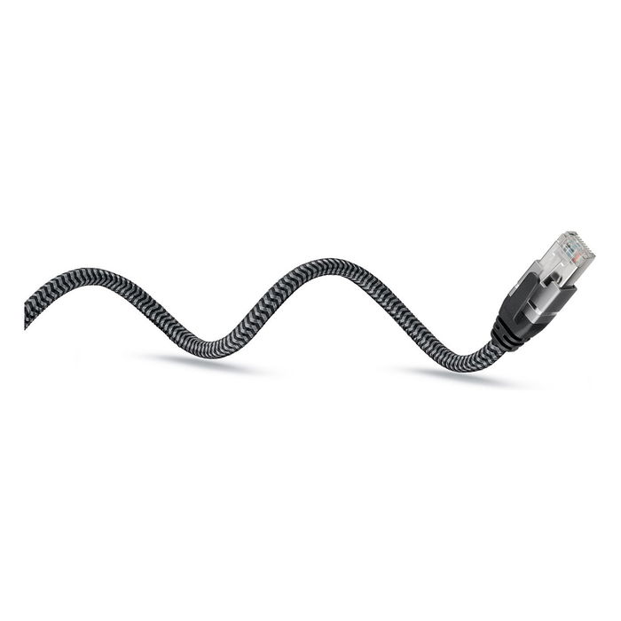 Goobay Cable Ethernet USB-C 3.2 Gen 1 a RJ45 Gigabit Cat6 F/UTP de 3 Metros Negro y Plata - Referencia 70699