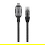 Goobay Cable Ethernet USB-C 3.2 Gen 1 a RJ45 Gigabit Cat6 F/UTP de 3 Metros Negro y Plata - Referencia 70699