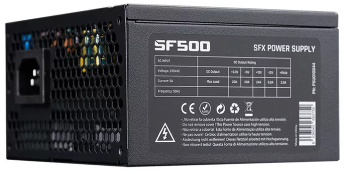 Hiditec SF500 Unidad de Fuente de Alimentación 500W SFX ATX 20+4 pin Negro