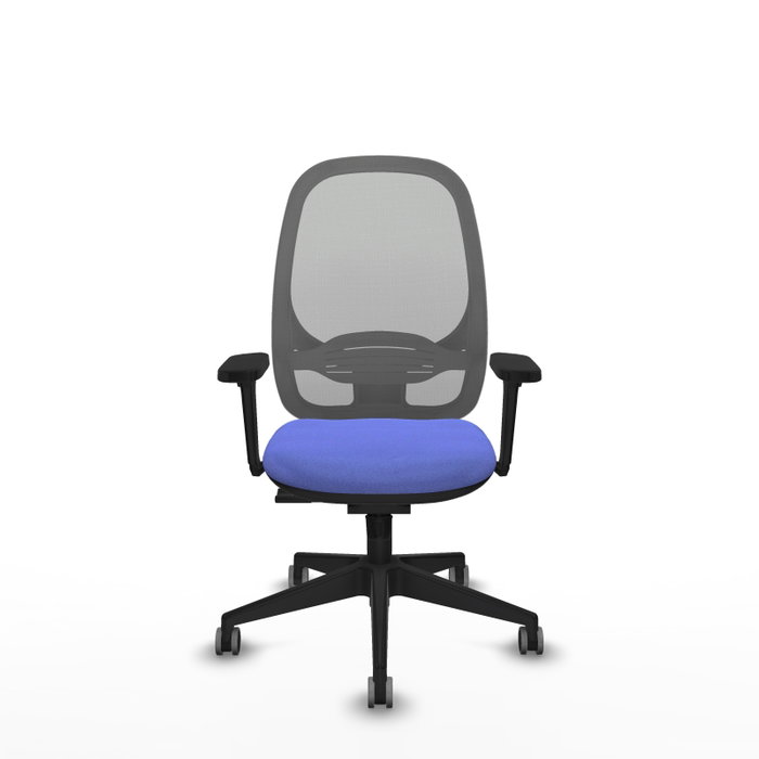 PIQUERAS Y CRESPO Silla de oficina Cilanco con mecanismo Sincro, Azul claro y Gris