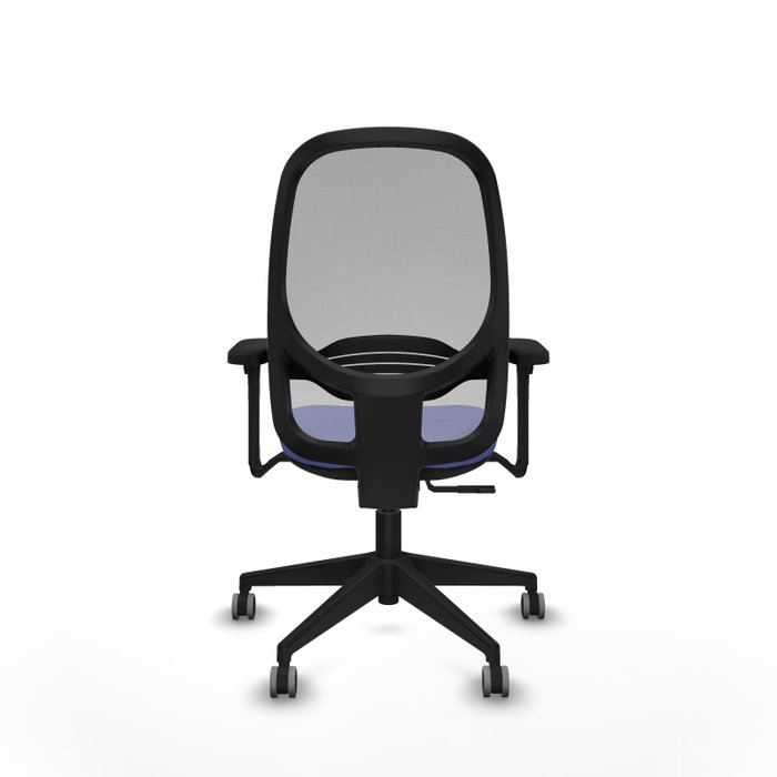 PIQUERAS Y CRESPO Silla de oficina Cilanco con mecanismo Sincro, Azul claro y Gris