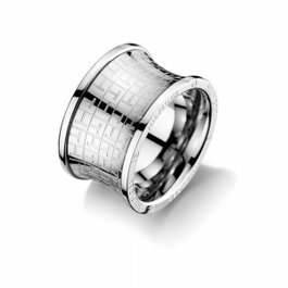 Tommy Hilfiger Anillo de Acero Inoxidable Gris Talla 54