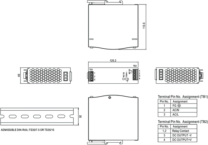 MEAN WELL SDR-120-48 120W 48VDC MEAN WELL SDR-120-48 120W 48VDC