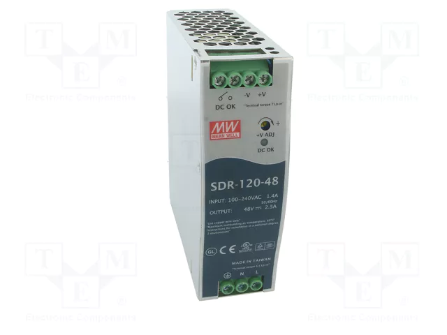 MEAN WELL SDR-120-48 120W 48VDC MEAN WELL SDR-120-48 120W 48VDC