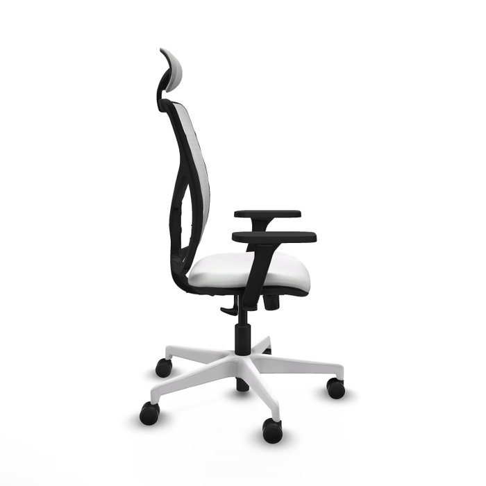 PIQUERAS Y CRESPO Silla de oficina Motilla Blanca con Mecanismo Sincro PIQUERAS Y CRESPO Silla de oficina Motilla Blanca con Mecanismo Sincro