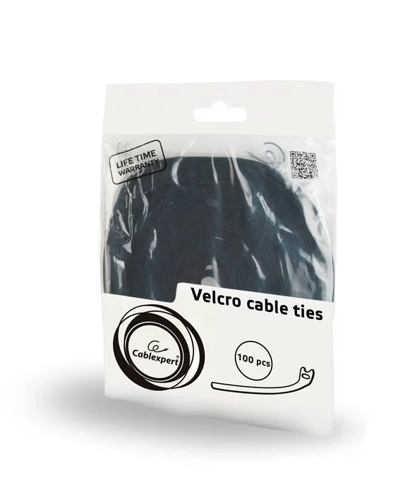GEMBIRD VT-210X12 Tiras de velcro Negro 100 piezas