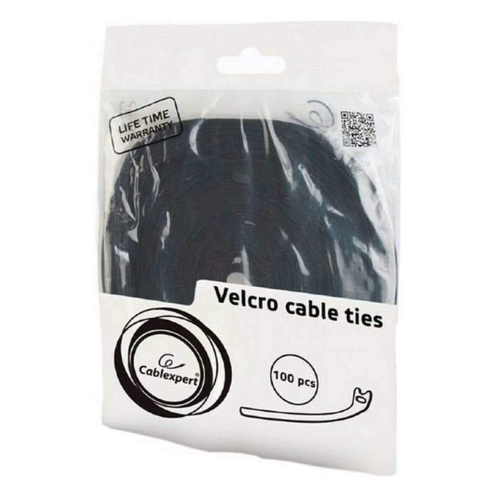 GEMBIRD VT-210X12 Tiras de velcro Negro 100 piezas
