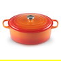 Le Creuset Olla de Hierro Fundido Signature Ovalada 33 cm (7.5 L), Enamel, Naranja, Apta para Todo Tipo de Cocinas Incluyendo Inducción