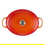 Le Creuset Olla de Hierro Fundido Signature Ovalada 33 cm (7.5 L), Enamel, Naranja, Apta para Todo Tipo de Cocinas Incluyendo Inducción