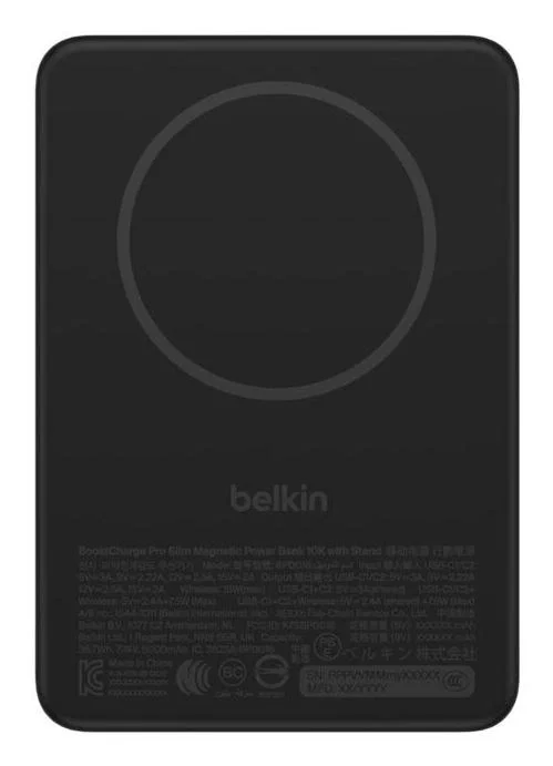 Belkin BoostCharge Slim 10.000 mAh Qi2 15 W Negro