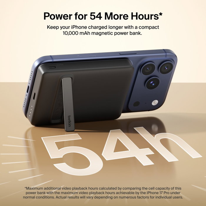 Belkin BoostCharge Slim 10.000 mAh Qi2 15 W Negro