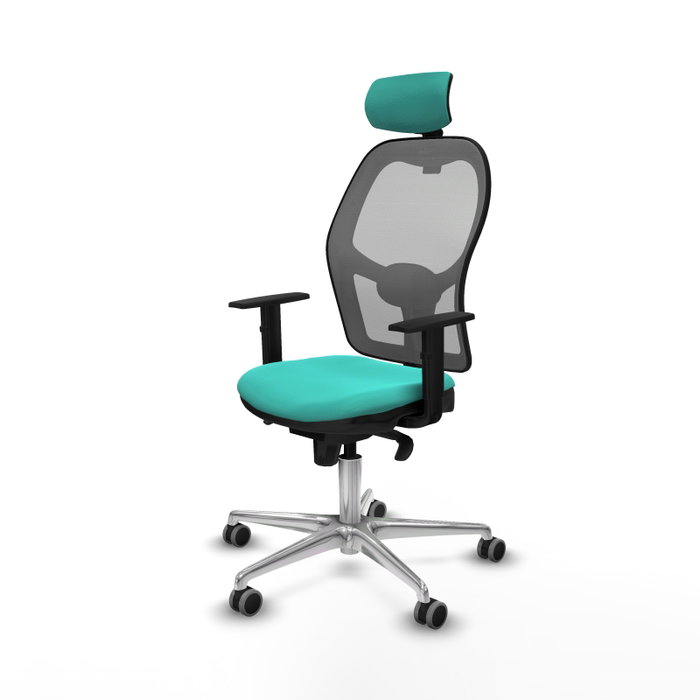 PIQUERAS Y CRESPO Silla de oficina Jorquera con mecanismo Sincro, Turquesa y Gris PIQUERAS Y CRESPO Silla de oficina Jorquera con mecanismo Sincro, Turquesa y Gris