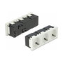 DeLOCK Easy 45 - Tomacorriente con Conexión a Tierra (Schuko) 3 vías, Disposición 45°, 45x45 mm, 250V/16A, Blanco ABS, Pack de 5 Unidades