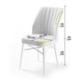 Hanah Home Juego 6 Sillas Comedor Flex Negro y Marrón Metal Tela Babyface