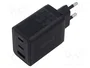 VENTION Cargador de Pared GaN FERB0-EU 65W 3 Puertos (2x USB-C, 1x USB-A)
