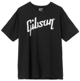 Gibson T-Shirt Distressed Gibson Logo T Black Medium