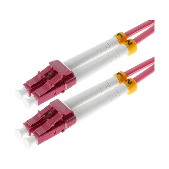 Helos Cable de fibra óptica OM4 LC/LC 10m Violeta Helos Cable de fibra óptica OM4 LC/LC 10m Violeta