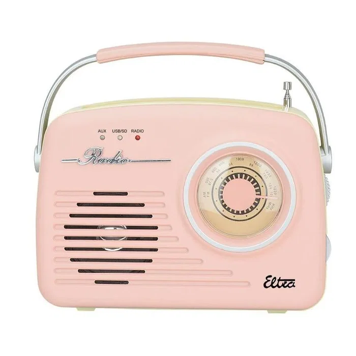 Luiza Retro SP-11 Radio portátil MP3 USB SD rosa Luiza Retro SP-11 Radio portátil MP3 USB SD rosa