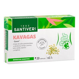 Santiveri Kavagas 20Cap. Complemento alimenticio a base de plantas y probióticos para el sistema digestivo