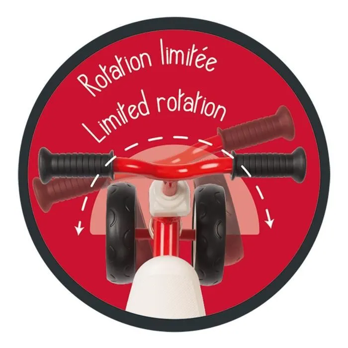 Smoby Rookie Correpasillos Rojo de Metal con Ruedas de Goma