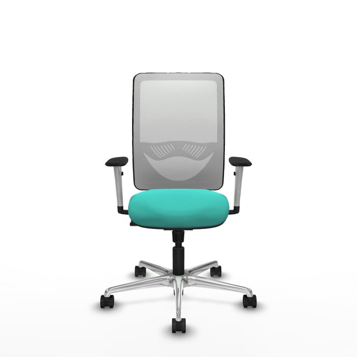 PIQUERAS Y CRESPO Silla de oficina Zulema Turquesa y Blanco