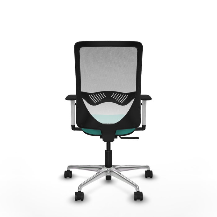 PIQUERAS Y CRESPO Silla de oficina Zulema Turquesa y Blanco