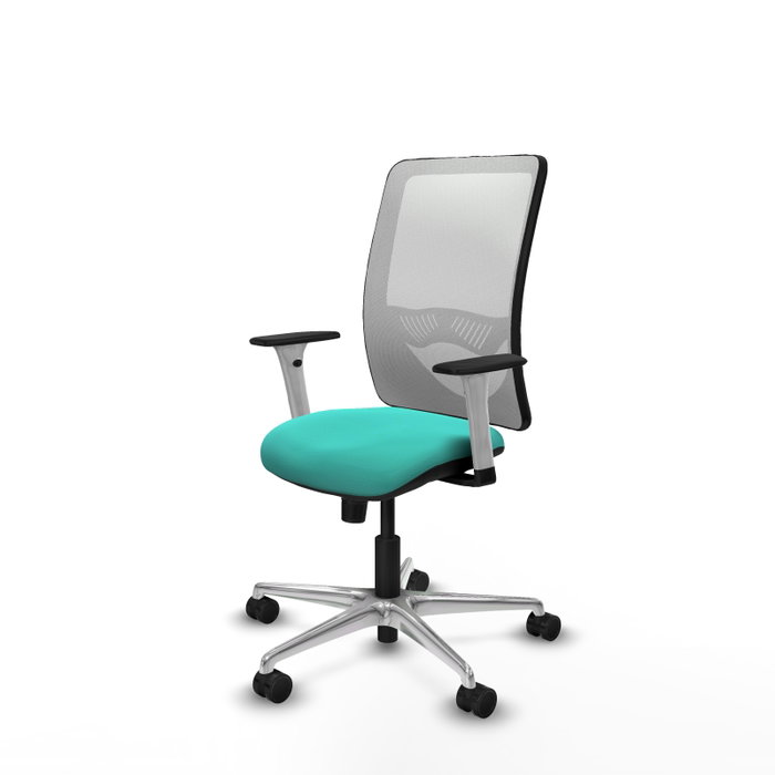 PIQUERAS Y CRESPO Silla de oficina Zulema Turquesa y Blanco