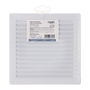 Edm Rejilla de Ventilación Cuadrada Empotrable ø 100mm con Mosquitera 170x170x10mm ABS Blanca