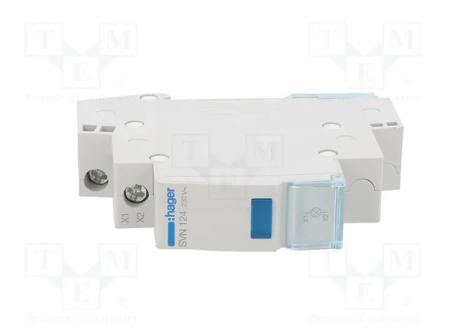 HAGER Indicador LED azul 230VAC para raíl DIN