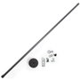 Barra Suspensión Extensible para Carril LED 75-150 cm - Negro