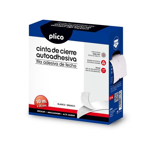 Plico Cinta de cierre adhesiva Velcro blanco 20mm x 10m Plico Cinta de cierre adhesiva Velcro blanco 20mm x 10m