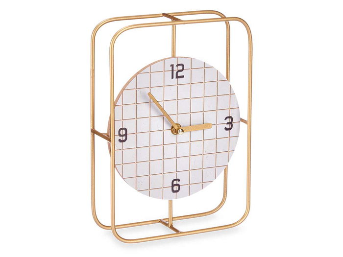Reloj Sobremesa Marco Giftdecor 18.5 x 25.5 x 6 cm Metal Madera Negro (Set de 6)