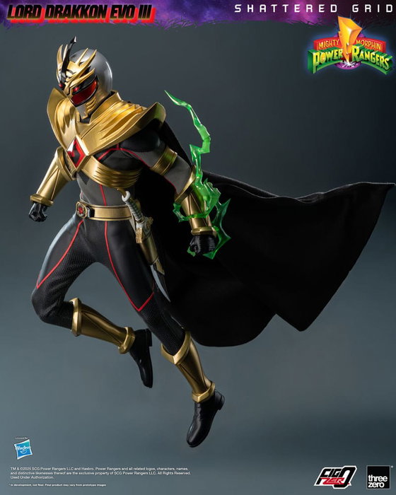 ThreeZero Mighty Morphin Power Rangers Shattered Grid FigZero 1/6 Lord Drakkon Evo III 30 cm