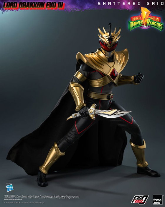 ThreeZero Mighty Morphin Power Rangers Shattered Grid FigZero 1/6 Lord Drakkon Evo III 30 cm