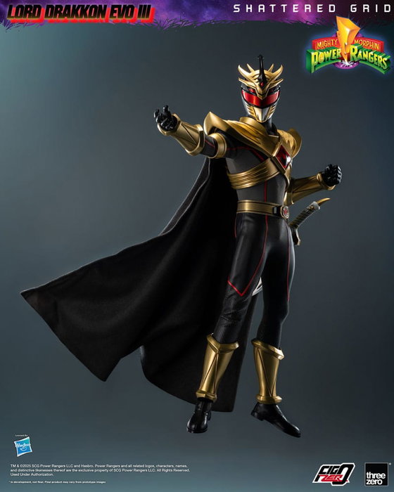 ThreeZero Mighty Morphin Power Rangers Shattered Grid FigZero 1/6 Lord Drakkon Evo III 30 cm