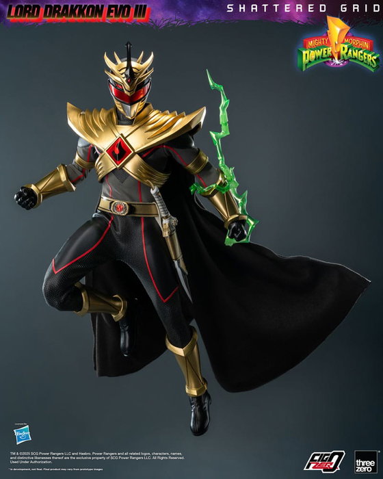 ThreeZero Mighty Morphin Power Rangers Shattered Grid FigZero 1/6 Lord Drakkon Evo III 30 cm