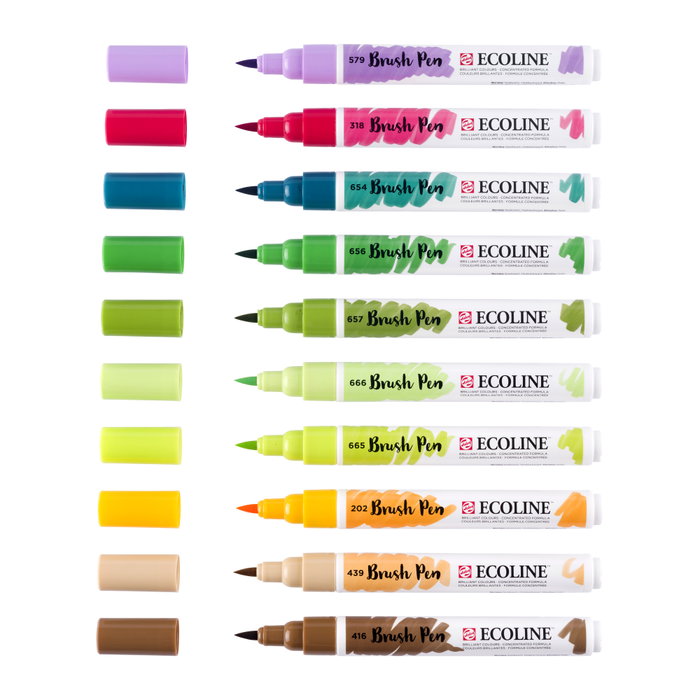 Ecoline Ecoline Brush Pen estuche Botánico 10 colores