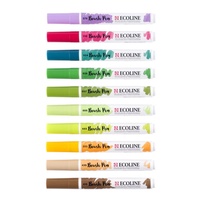 Ecoline Ecoline Brush Pen estuche Botánico 10 colores